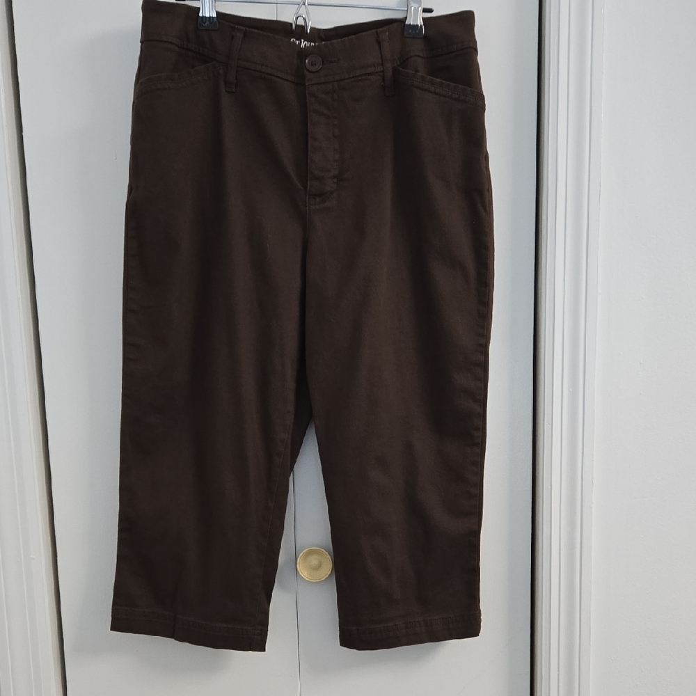 St John's Bay Women's Brown Capris